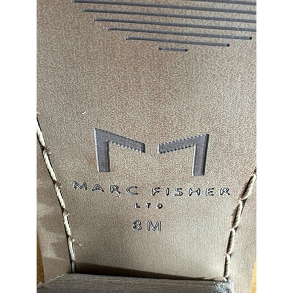 Marc Fisher Suede Sandals Womens 8 US Strappy Block Heel Brown Open Toe Booties - Picture 7 of 13